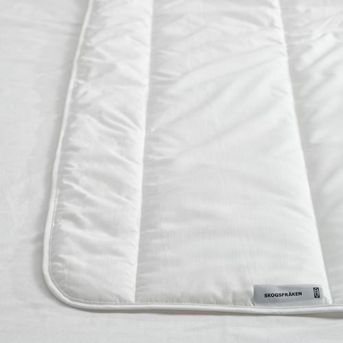 IKEA - SKOGSFRAKEN, tek kişilik yorgan, beyaz, hafif sıcak tutar