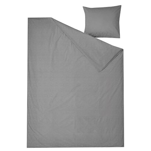 IKEA - ANGSLILJA, tek kişilik nevresim seti, gri, 150x200/50x60 cm