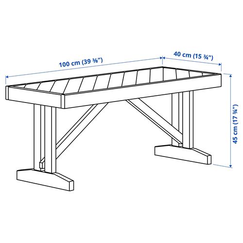 IKEA - NORRMANSÖ, garden bank, acacia, 100 cm