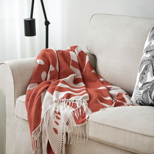 IKEA - HYLSNEJLIKA, örtü, turuncu, 130x170 cm