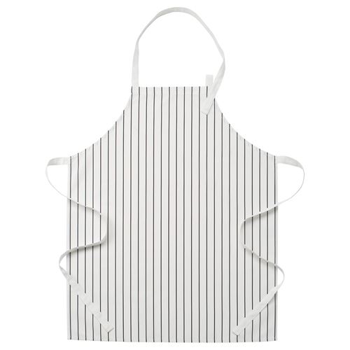 IKEA - RINNIG, apron for kitchen, white/black, 69x85 cm