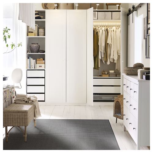 IKEA - LUFTFARTYG, large rug, black-striped, 160x230 cm