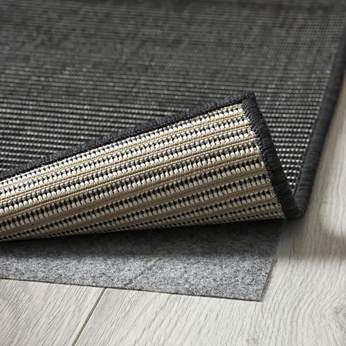 IKEA - LUFTFARTYG, large rug, black-striped, 160x230 cm
