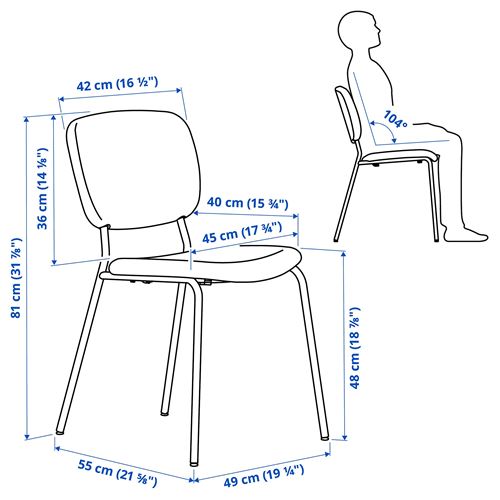 IKEA - VIHALS, döşemeli sandalye, yeşil-tibbleby gri yeşil