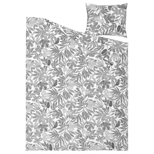 IKEA - BROKDRACENA, tek kişilik nevresim seti, siyah-beyaz, 150x200/50x60 cm