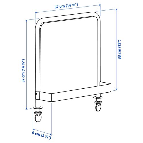 IKEA - RELATERA, yazı tahtası, açık gri-yeşil, 37x9x37 cm
