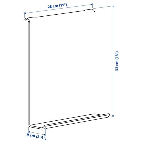 IKEA - RELATERA, yazı tahtası, açık gri-yeşil, 37x9x28 cm