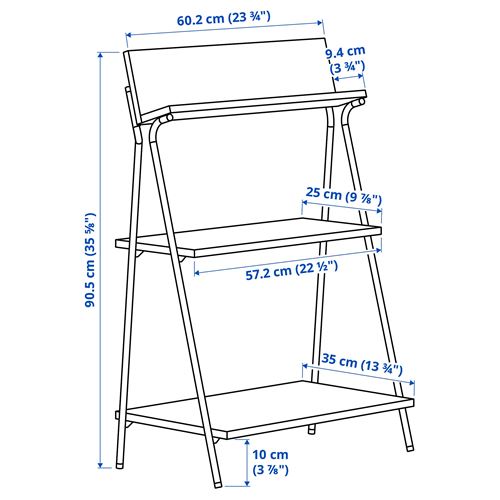 IKEA - KRÖNIKÖR, Open Shelving Unit, red, 60x35x91 cm