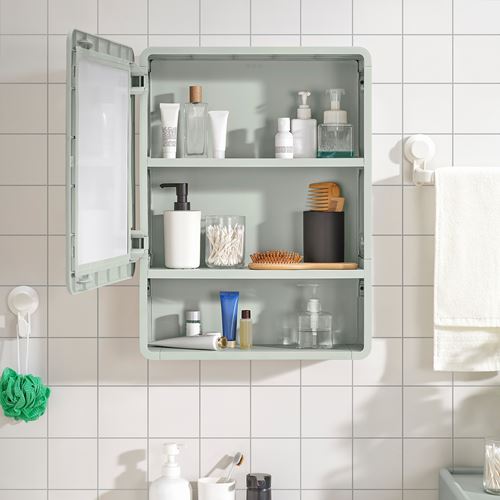 IKEA - IVÖSJÖN, banyo duvar dolabı, yeşil, 44x15x59 cm