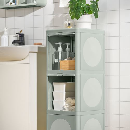 IKEA - IVÖSJÖN, banyo boy dolabı, yeşil, 33x34x99 cm