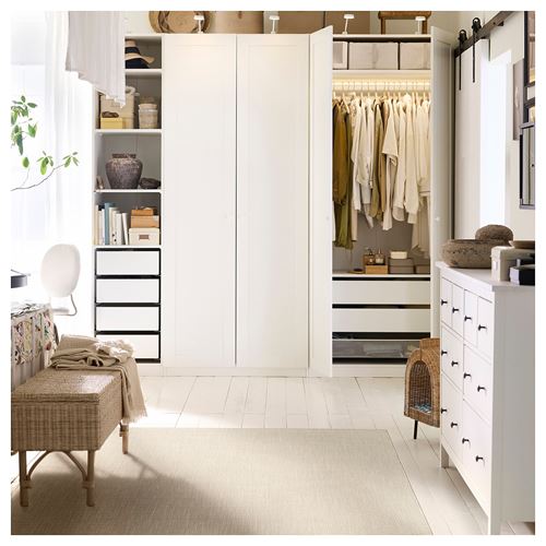 IKEA - LUFTFARTYG, büyük halı, bej-çizgili, 160x230 cm