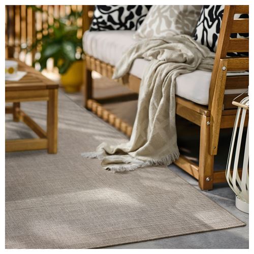 IKEA - LUFTFARTYG, büyük halı, bej-çizgili, 160x230 cm