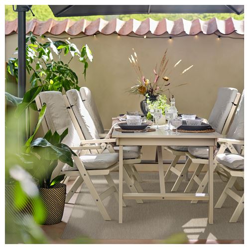 IKEA - LUFTFARTYG, büyük halı, bej-çizgili, 160x230 cm