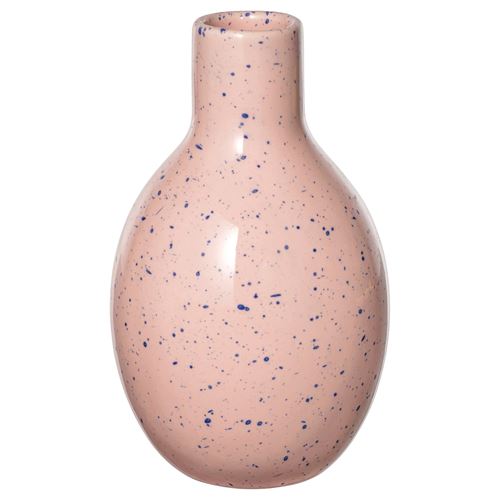 IKEA - BLODBJÖRK, vazo, uçuk pembe-mavi, 16 cm