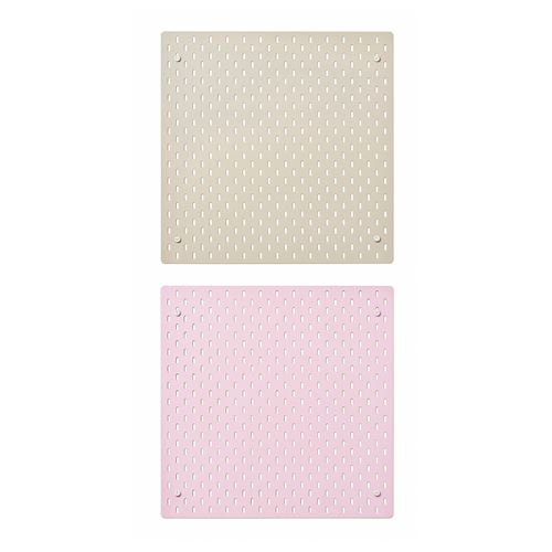 IKEA - SKADIS, çift taraflı çok amaçlı pano, bej-pembe, 56x56 cm