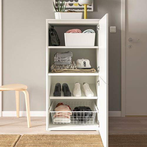 IKEA - PLATSA/FONNES, PLATSA wardrobe system, white, 60x57x123 cm