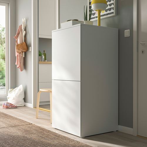 IKEA - PLATSA/FONNES, PLATSA wardrobe system, white, 60x57x123 cm