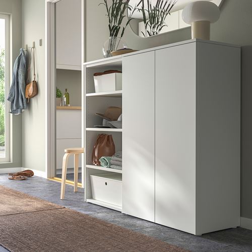 IKEA - PLATSA/FONNES, shoe cabinet/storage, white, 140x42x123 cm