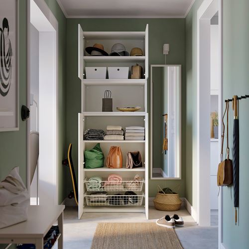 IKEA - PLATSA/FONNES, PLATSA wardrobe system, white, 80x42x221 cm