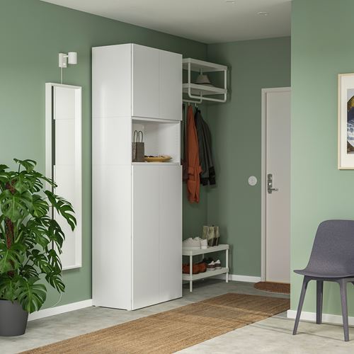 IKEA - PLATSA/FONNES, PLATSA wardrobe system, white, 80x42x221 cm