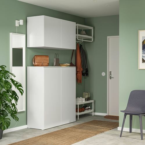 IKEA - PLATSA/FONNES, PLATSA wardrobe system, white, 122x42x220 cm