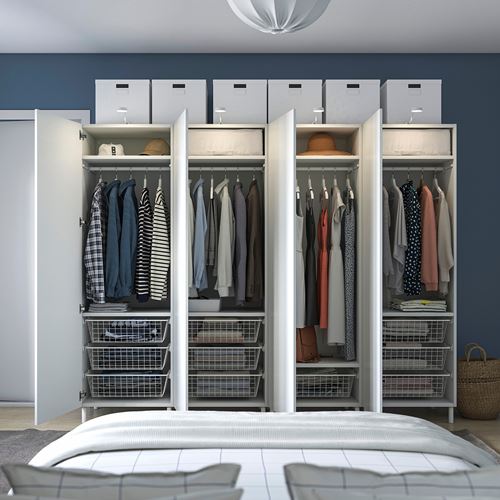 IKEA - PLATSA/FONNES, PLATSA wardrobe, white, 240x57x191 cm