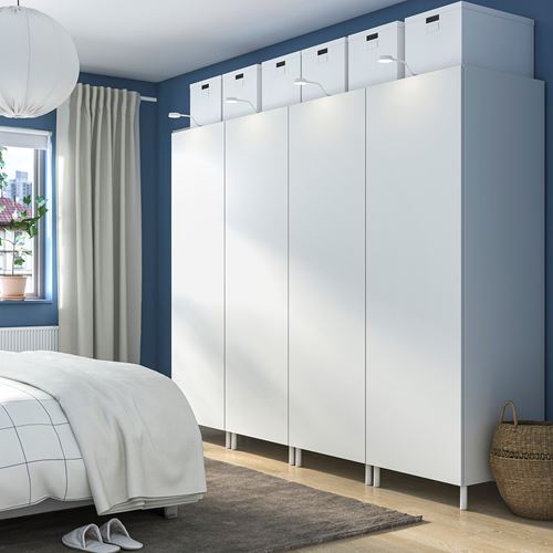 IKEA - PLATSA/FONNES, PLATSA wardrobe, white, 240x57x191 cm