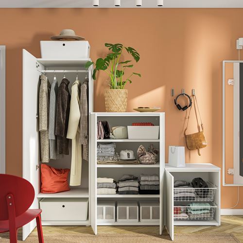 IKEA - PLATSA/FONNES, PLATSA gardırop, beyaz, 200x57x181 cm