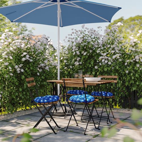 IKEA - TARNÖ, katlanabilir masa ve katlanabilir sandalye seti, siyah-kahverengi