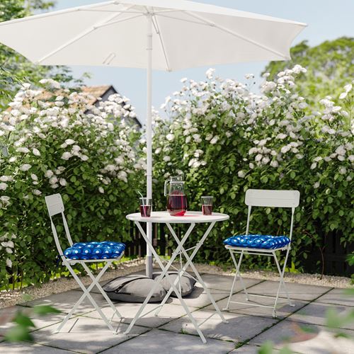 IKEA - SUNDSÖ, foldable table and foldable chair set, off white, 65 cm