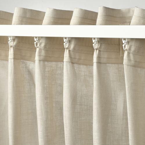 IKEA - DYTAG, fon perde/2 kanat, bej, 145x300 cm