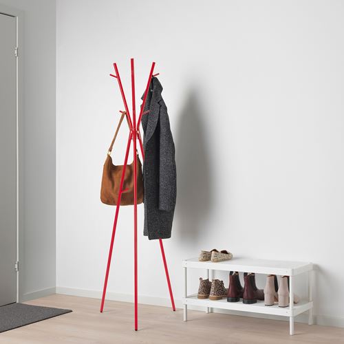 IKEA - EKRAR, ayaklı askılık, parlak kırmızı, 169 cm