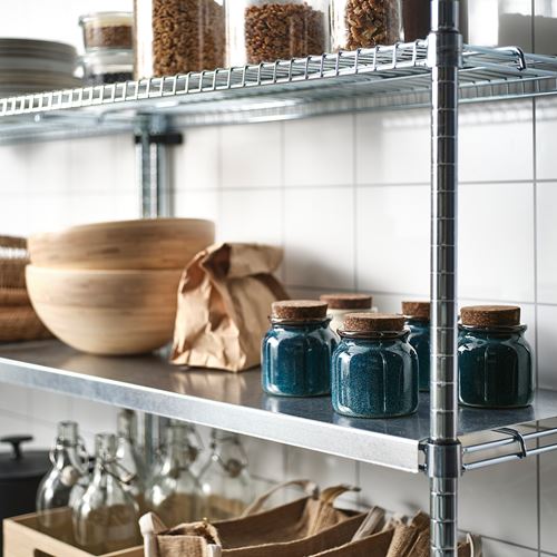 IKEA - BRUGDHAJ, stoneware jar, blue, 0,3 l