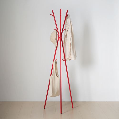 IKEA - EKRAR, ayaklı askılık, parlak kırmızı, 169 cm