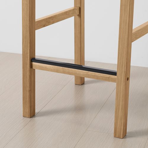 IKEA - HAGERNAS, bar masası ve tabure seti, antika vernik-çam, 4 tabureli
