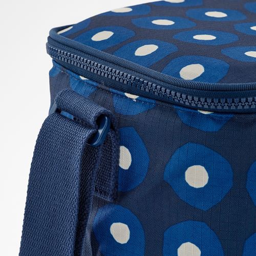 IKEA - PILLERSTARR, cool bag, patterned-blue, 26x19x19 cm