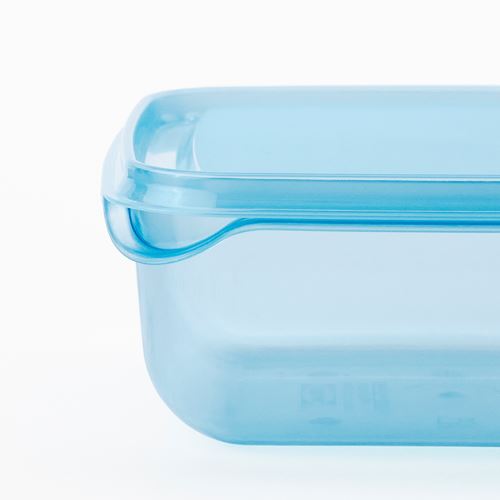 IKEA - PRUTA, plastik saklama kabı seti, mavi, 0,6 lt