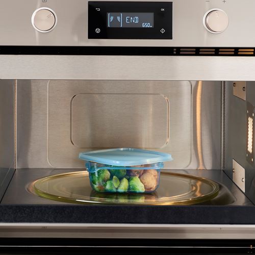 IKEA - PRUTA, plastik saklama kabı seti, mavi, 0,6 lt