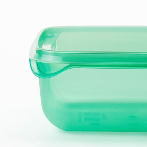 IKEA - PRUTA, plastik saklama kabı seti, yeşil
