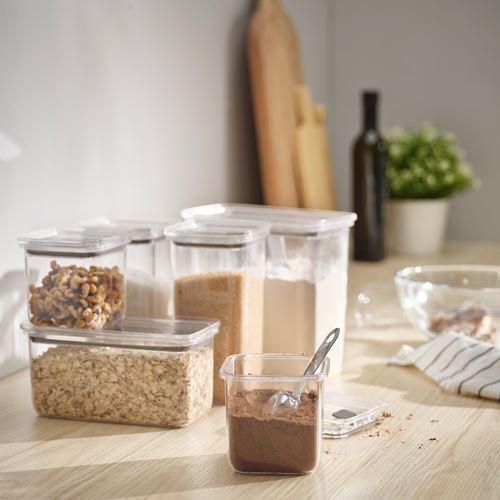 IKEA - KORALLVIPPA, food storage container sets, transparent
