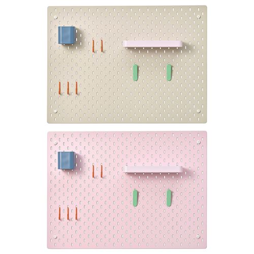 IKEA - SKADIS, çift taraflı çok amaçlı pano, çok renkli, 76x56 cm