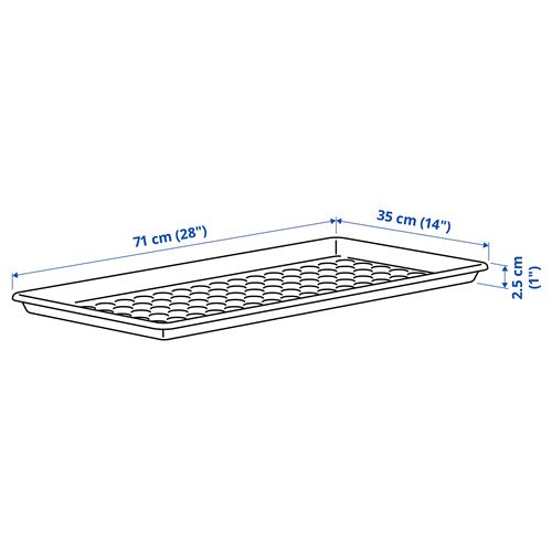 IKEA - BAGGMUCK, ayakkabı tepsisi, kırmızı, 71x35 cm