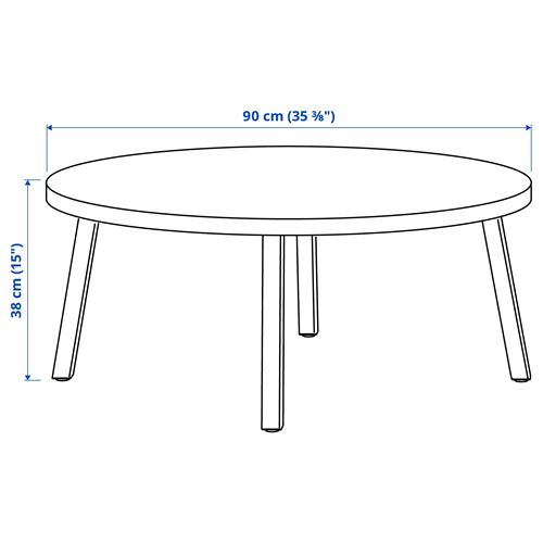 IKEA - STOCKHOLM 2025, orta sehpa, meşe kaplama-koyu kahve