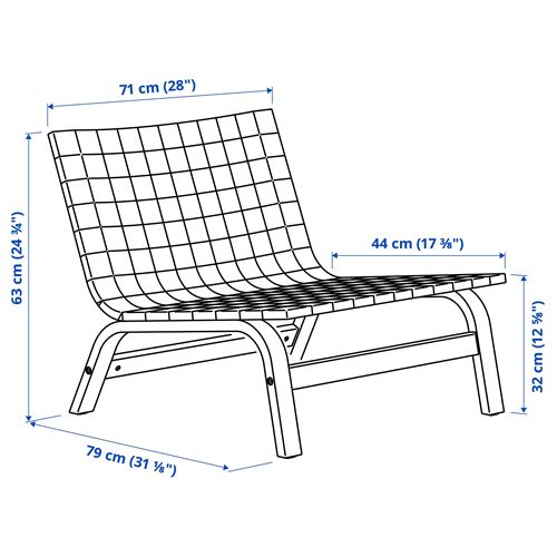 IKEA - STOCKHOLM 2025, tekli koltuk, huş kaplama