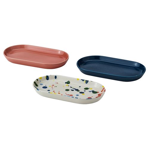 IKEA - RÖDSNULTRA, servis tabağı seti, karışık desenler