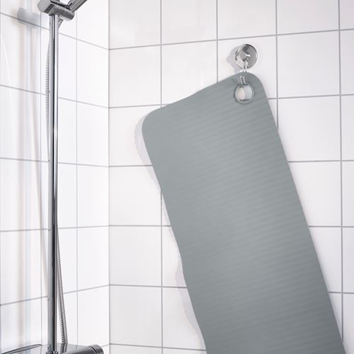 IKEA - VALVATTNET, bathtub mat, grey, 33x84 cm