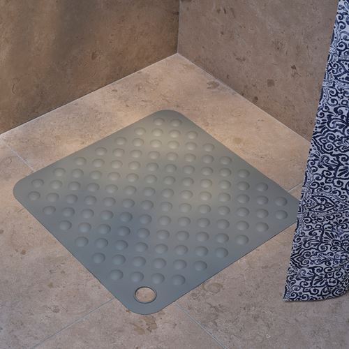 IKEA - TANGEFLO, bathtub mat, grey, 50x50 cm