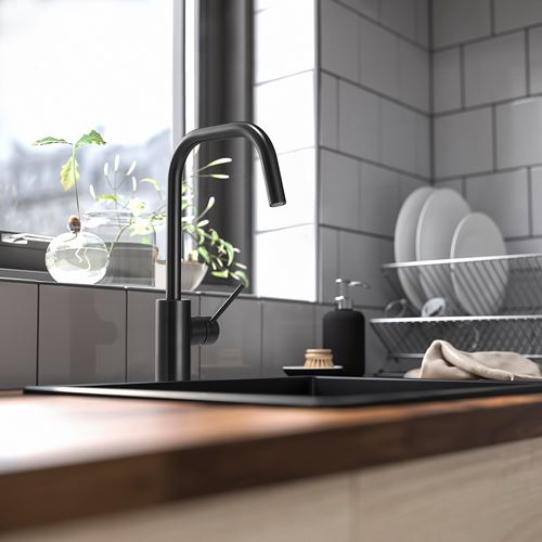 IKEA - ALMAREN, eviye bataryası, siyah, 36 cm