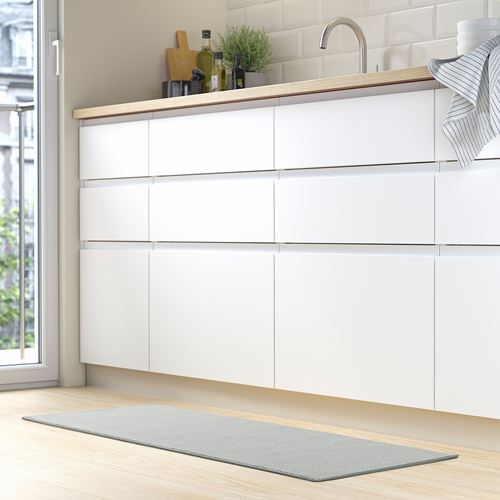IKEA - KÖRFALT, kitchen mat, light grey, 45x120 cm