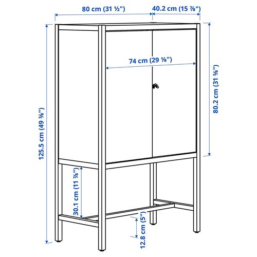 IKEA - STOCKHOLM 2025, kapaklı dolap, yeşil, 80x40x126 cm